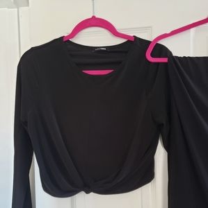 Elegant Black Long Sleeve Dress